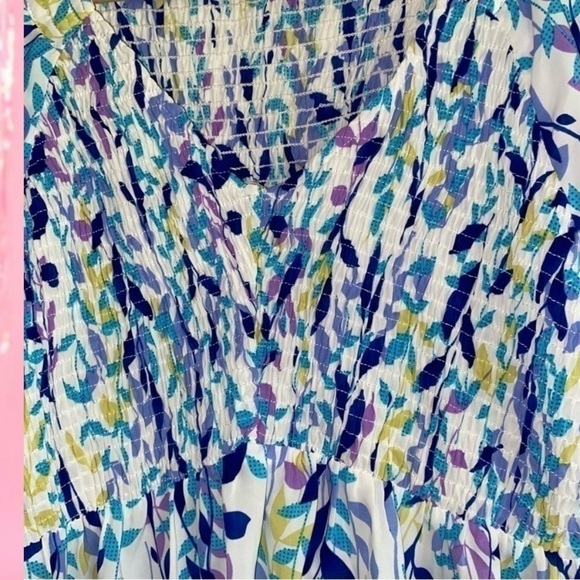 Jodifl Shades Of Blue Smocked Blouse - Picture 4 of 8